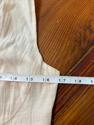 Edikted Peach Button-Front Ruffled Mini Dress Gauzy Cotton Veronica size Small thumbnail 4