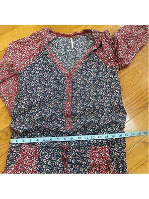 Free People Y2K Leia Floral Jumpsuit Village Country Style Boho Cottagecore Sz S thumbnail 6