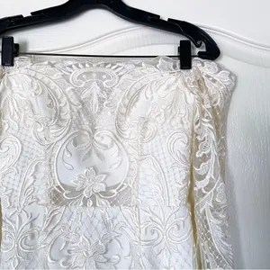 BHLDN‎ Thurley Dress Emilia Lace Semi-Sheer Off-Shoulder Bridal Ivory 8 NWT thumbnail 7