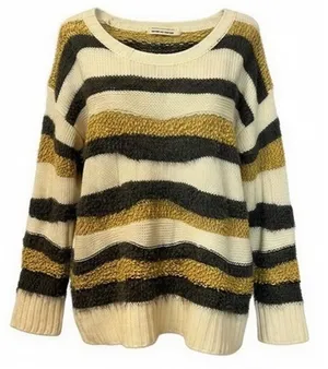 Altar'd State‎ Sweater Womens Small Striped Chunky Knit Pullover Crewneck thumbnail 1