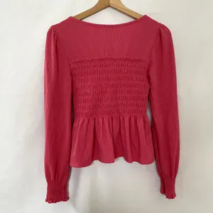 Altar'd State pink boho fairy whimsy cottagecore ruched top puffed sleeves S thumbnail 7