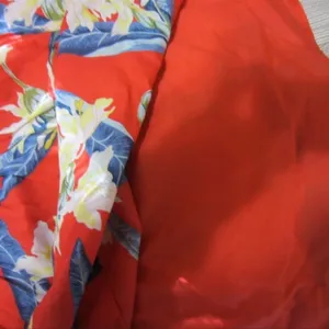 Hollister Red Tropical Floral Mini Dress Small | Hawaiian Aloha Sundress Strappy thumbnail 6