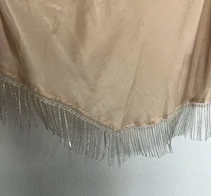 NWT Lily White Satin Bedazzled Fringe Crop Top sz 3X thumbnail 2