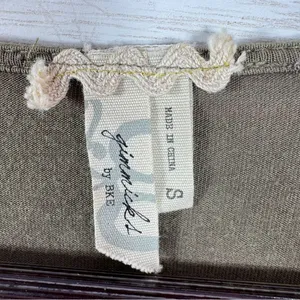 BKE Buckle Gimmicks Western Boho Lace Trim‎ Cardigan Duster Olive Green Small thumbnail 9