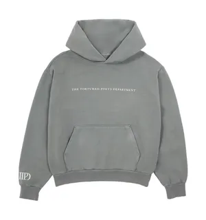 Taylor Swift The Tortured Poets Department Gray Hoodie Size Medium thumbnail 1