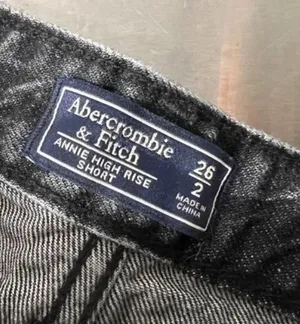 Abercrombie & Fitch Washed Black Denim Shorts thumbnail 4