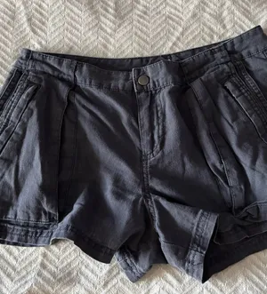 Converse Women's Dark Gray Casual Pleated Shorts thumbnail 1