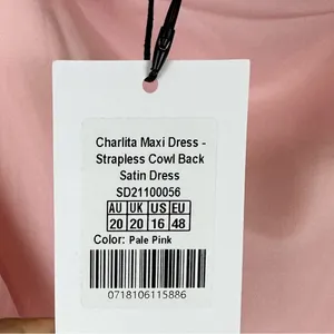 Showpo Charlita Strapless Cowl Back Satin‎ Maxi Dress Women’s Sz 16 NWT thumbnail 7