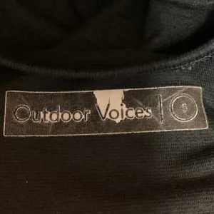 Outdoor Voices Black High Neck Racerback Workout Athletic Cropped Top Size S thumbnail 4