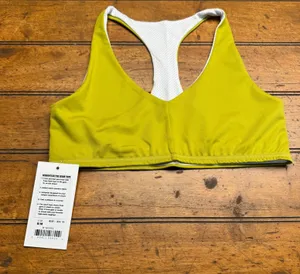 Leggings Park Women Active Gear Tank Top Lime Green Racerback Sports Bra‎ S M thumbnail 1
