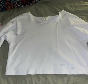 OFFLINE by Aerie Off the Shoulder Blue Top thumbnail 1
