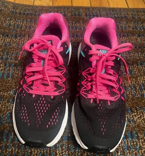 Nike Women's Black and Pink Athletic Shoes thumbnail 1