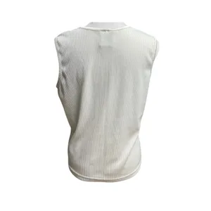 Allison Daley Ivory Ribbed Tunic Top M Petite Minimalist Coastal Grandma thumbnail 3