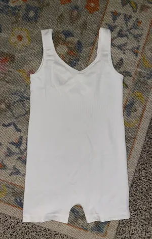 Ribbed Romper White thumbnail 3