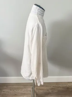 Anthropologie Calligraphie White Linen Shirt thumbnail 5