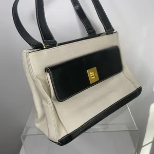 Kate Spade- Cream & Black Satchel thumbnail 1