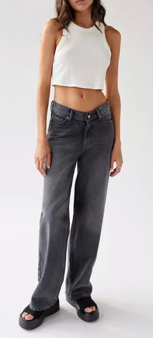 BDG dipped v front wide leg jeans thumbnail 1