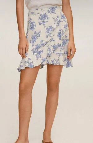 Mango Mini Floral Skirt thumbnail 1