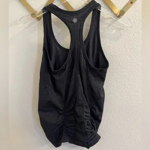 Athleta Fast Track Ruched Tank Top Racerback Dark Grey Running XS thumbnail 6