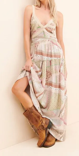 Anthropologie Let Me Be Patchwork Maxi Dress thumbnail 1