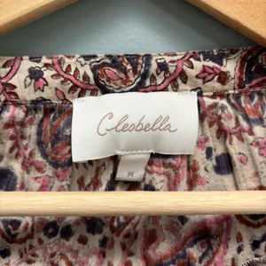 Cleobella Samara Bishop Sleeve Printed Cotton Blouse M thumbnail 10