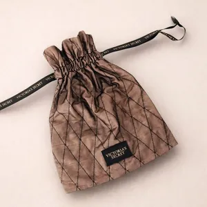 Victoria’s Secret Quilted Satin Drawstring Lingerie Travel Bag – NWT thumbnail 1