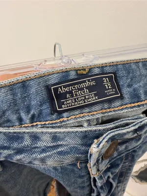 {12} Abercrombie & Fitch Distressed Denim Shorts thumbnail 6