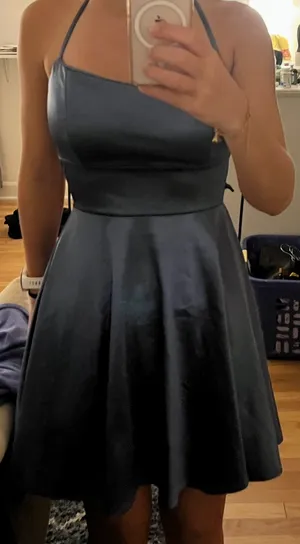 Blue Satin Windsor Homecoming Dress thumbnail 4