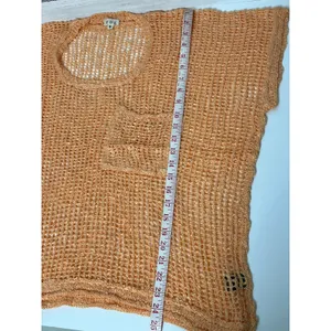 POL Peach Open Knit Crochet Sweater Top Size Small Boho Beachy Oversized thumbnail 6
