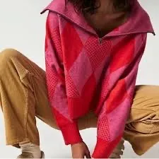 Free People Lucy Half-Zip Pullover Sweater thumbnail 1