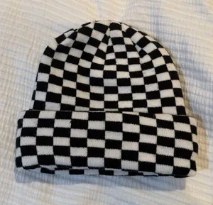 Princess Polly Checkered Black and White Beanie thumbnail 4