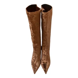 JEFFREY CAMPBELL Shego crushed velvet platform knee high boots NEW size 7.5 thumbnail 7