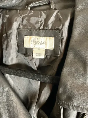 Style & Co. Faux Leather Moto Jacket Size Medium thumbnail 5
