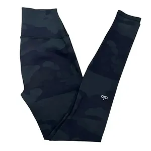 Alo Yoga High Waist Camp Vapor Leggings Black Green Camouflage Athletic Pants XS thumbnail 5