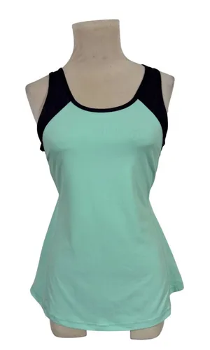 FILA Sport Women's Mint Green Black Racerback Athletic Tank Top Size‎ L thumbnail 1