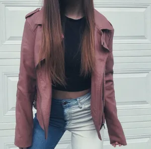 Leather jacket Pink thumbnail 1