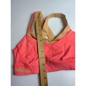 Lululemon Sports Bra‎ Coral Pink Light Support Crossback Activewear Women's 6 thumbnail 3