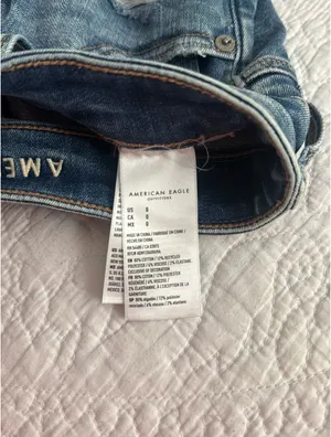 American Eagle Dark Wash Denim Shorts High-Rise Shortie thumbnail 2