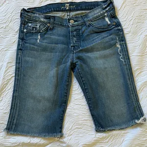 7 for all mankind Distressed Denim Shorts thumbnail 1