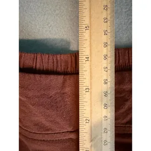 Wildfox Shorts High Waisted Pull On Large Rust Brown Rayon Pockets Summer Boho thumbnail 9