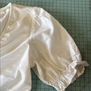 Abercrombie & Fitch White Tie-Back Blouse thumbnail 5