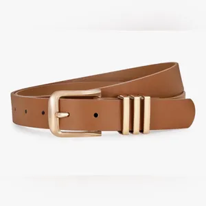 NEW WERFORU Brown Vegan Leather Waist Belt Jean Pants Dresses 25-30” Waist thumbnail 2