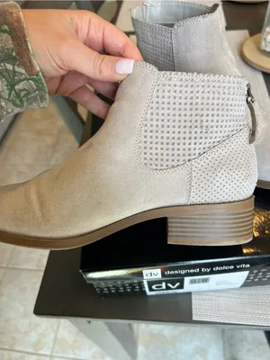 DV by Dolce Vita Light Beige Suede Chelsea Booties thumbnail 5