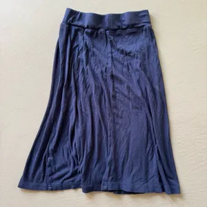 Jay Basic Ribbed A-Line Midi Skirt thumbnail 2
