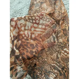 Pretty Little Thing Maxi Dress Cover Up Mesh Brown Leopard Print Size 2 Spaghetti Strap Summer Dress thumbnail 9