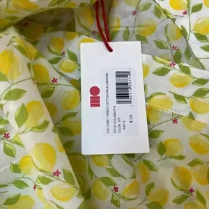 NWT SOLID & STRIPED Corey Pareo Coverup Wrap Skirt Cotton Lemon Print Yellow S thumbnail 5
