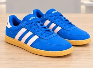 Adidas Breaknet Blue Pink Suede Gum Sole Sneakers Youth 7 Women 8.5 NWT thumbnail 1