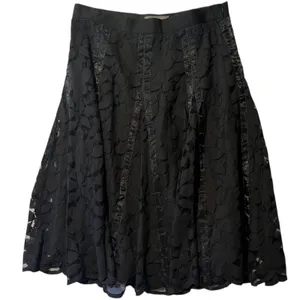 Mark‎ Shale Women's 10 Black Lace Skirt Floral Whimsigoth Goth Dark Academia thumbnail 1