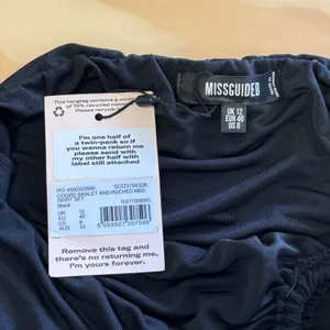 NWT‎ Missguided Black Ruched O-Ring Cut Out Midi Skirt Side Slit Size 8 Festival thumbnail 6
