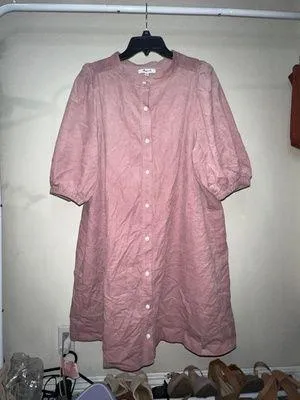 Light Pink Corduroy Dress thumbnail 1